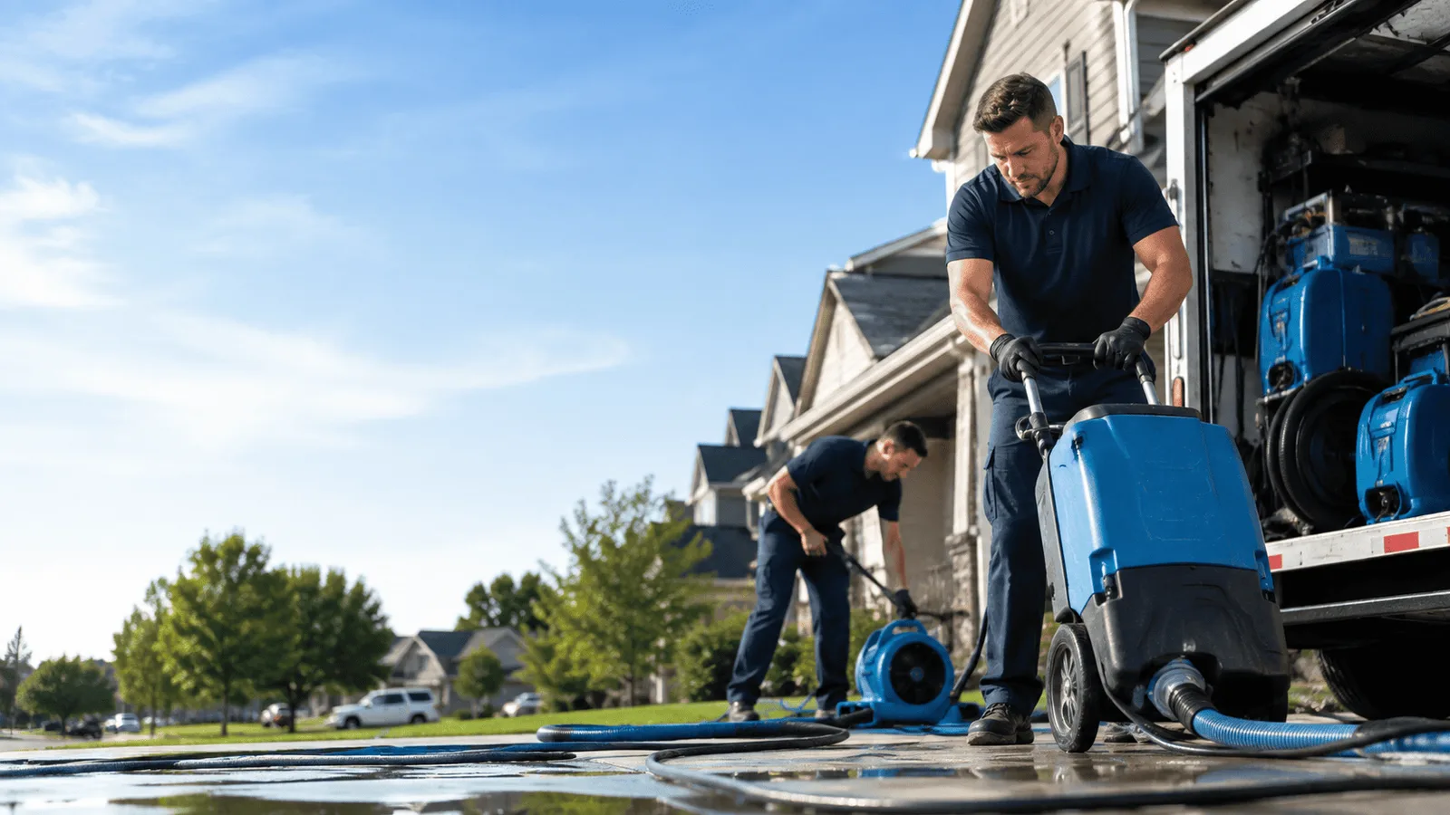 Dehumidification being performed in Sharpsville, IN